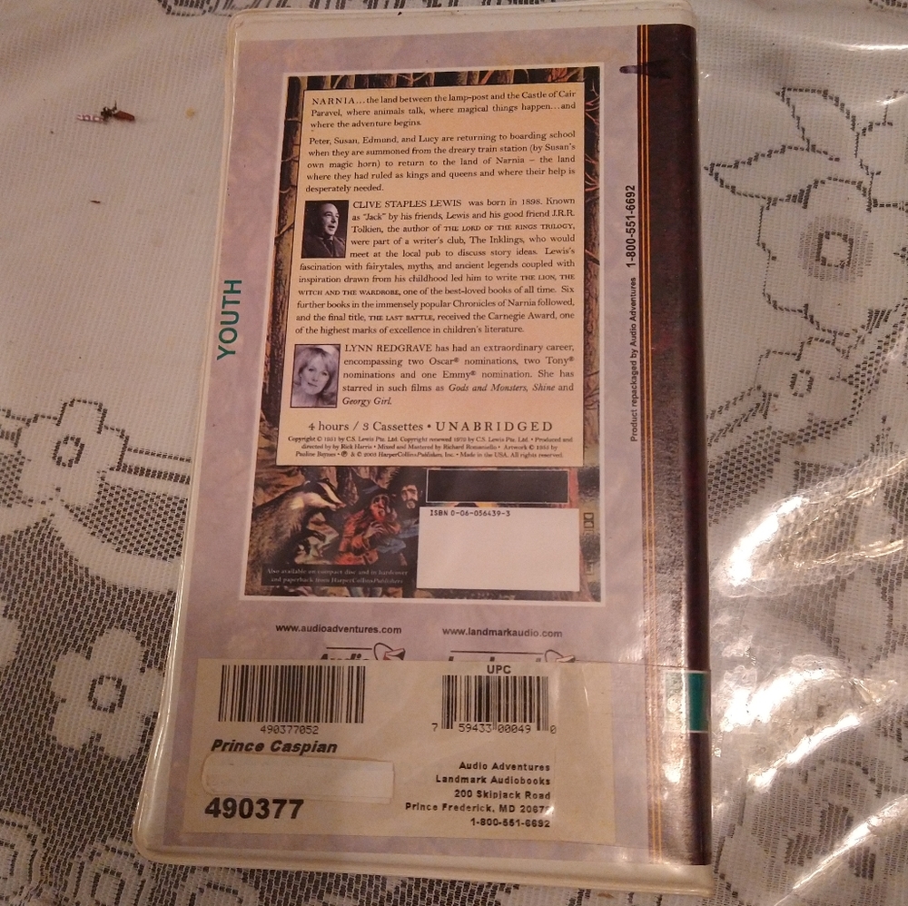 3 CS LEWIS Cassette Audiobooks Unabridged Voyage Dawn Treader Prince Last Battle - Picture 3 of 11